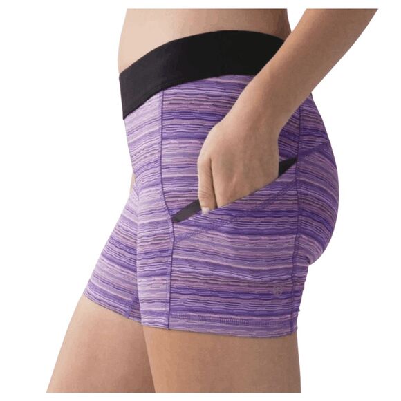 LULULEMON ATHLETICA What The Sport Short 'Full On Luxtreme 4' Size 4 - Picture 1 of 6